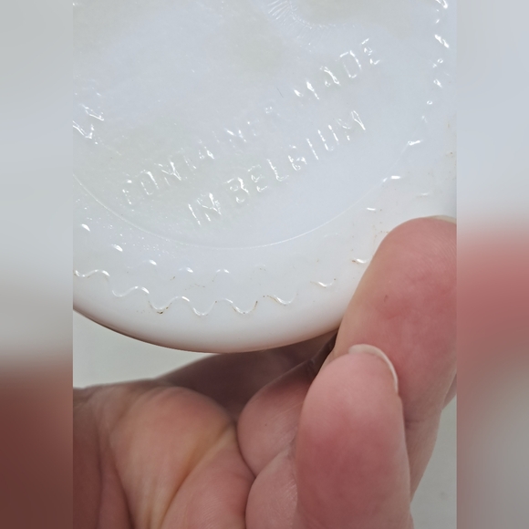 Vintage Belgian Blue And White Milk Glass Apothecary Jar - Picture 7 of 7